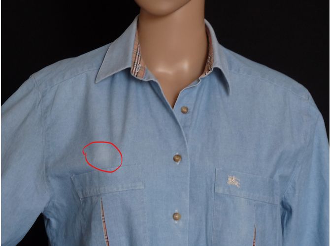 Camisa Burberry de jean azul de algodón - vista 2