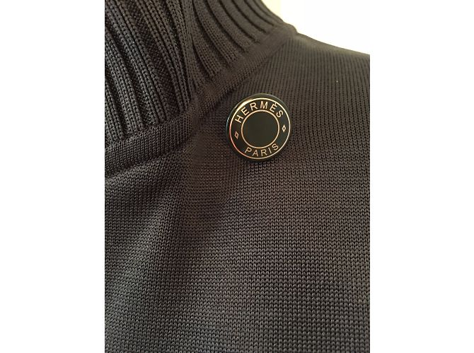Hermès Un cappotto LINE Verde - vista 7