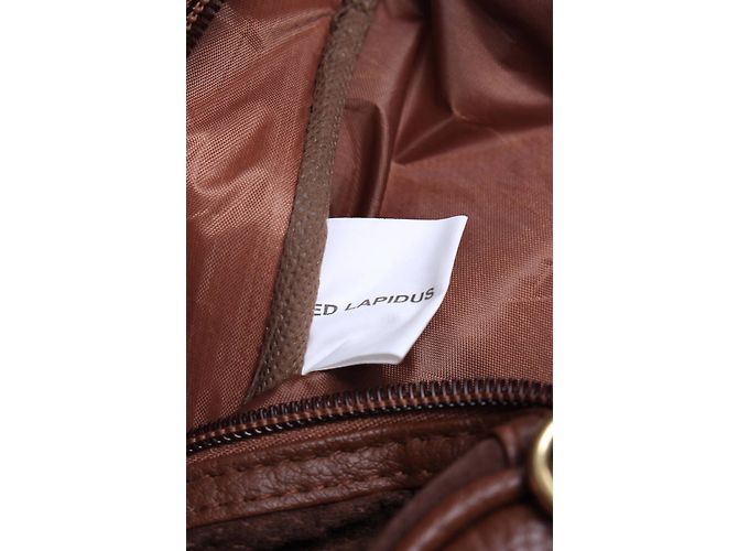 Autre Marque Bolso de mano Ted Lapidus Marrón de Gamuza y Cuero Castaño - vista 3