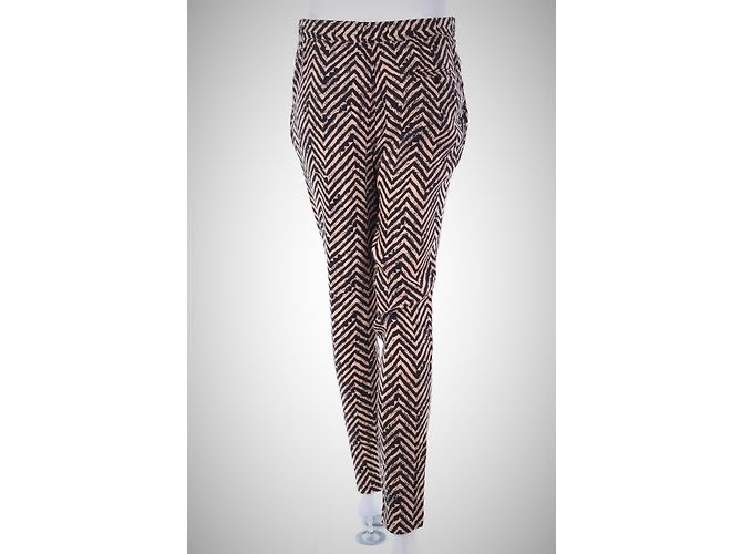 By Malene Birger Hose Schwarz und Beige Polyester Größe L - Ansicht 2
