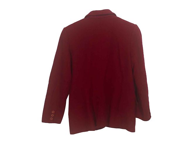 Autre Marque Veste rouge Printemps en cachemire et laine - vue 2