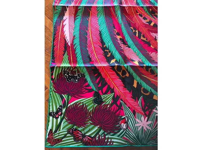 Hermès Hermes Square 90 Jaguar Quetzal Verde - vista 5