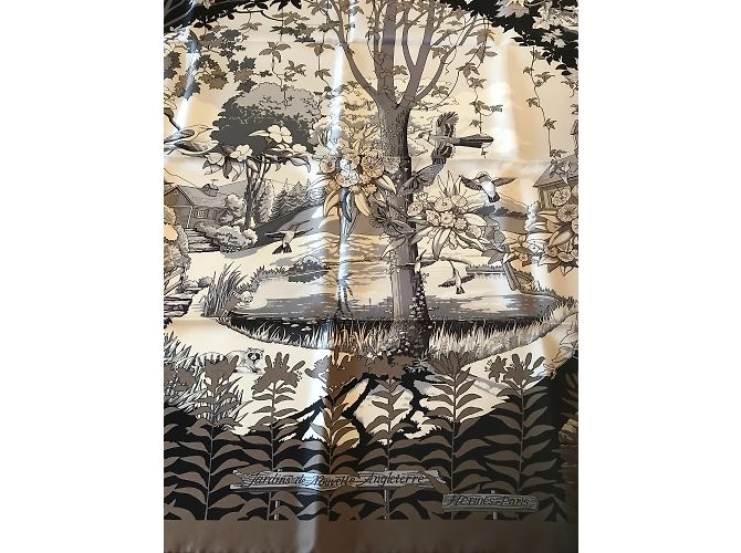 Hermès Hermes Square 90 Giardini della Nuova Inghilterra Taupe - vista 2