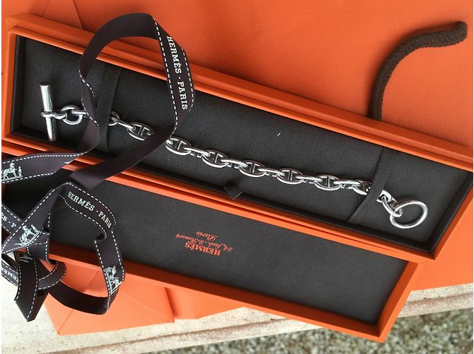 Hermès Braccialetto di ancoraggio a catena, Piccolo modello Argento - vista 2