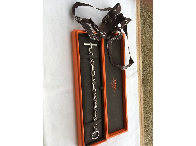 Hermès Braccialetto di ancoraggio a catena, Piccolo modello Argento - vista 4