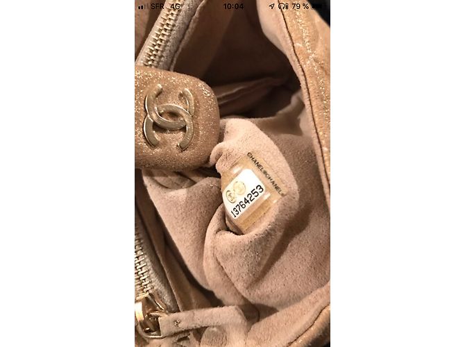 Clutch Chanel in tessuto bronzo - vista 7