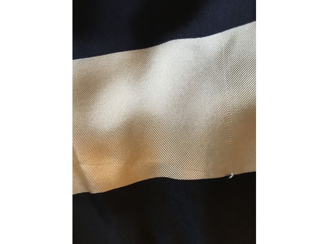 Vestido de seda listrado marinho, creme e amarelo Marc by Marc Jacobs. - vista 9