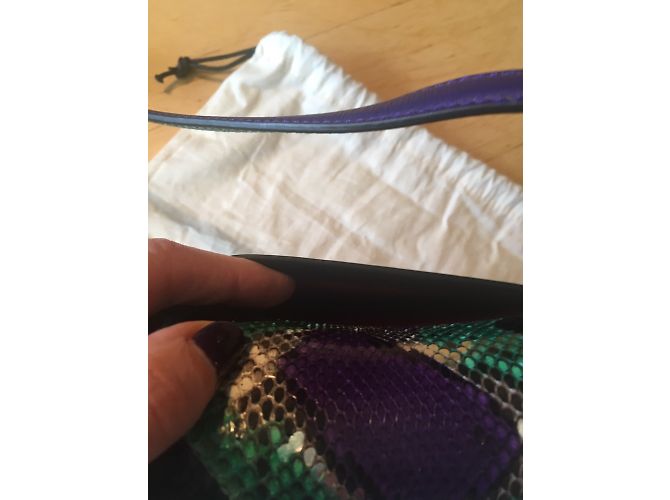 Lancel Bianca Nano Handtasche aus Leder und Python Multicolour Mehrfarben - Ansicht 8