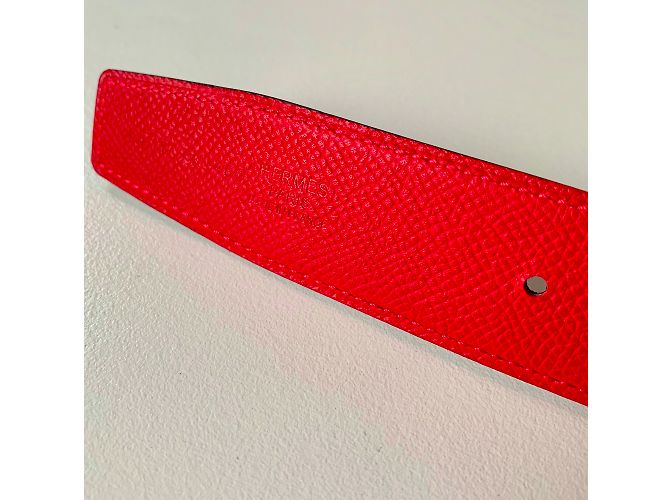 Hermès Cinturón de cuero Roja - vista 3