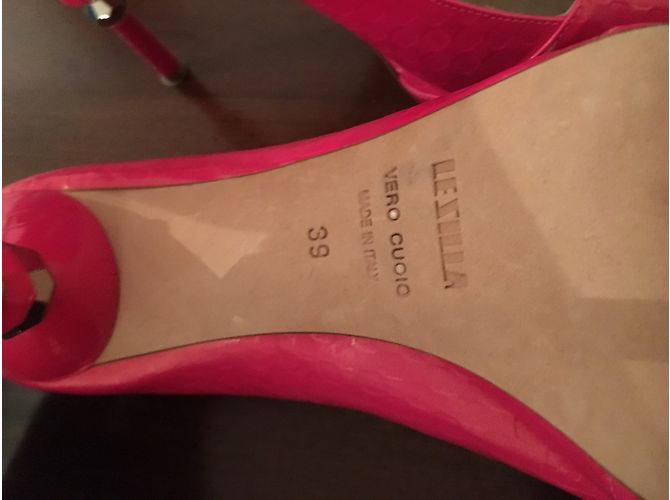 Décolleté Le Silla in pelle rosa - vista 3