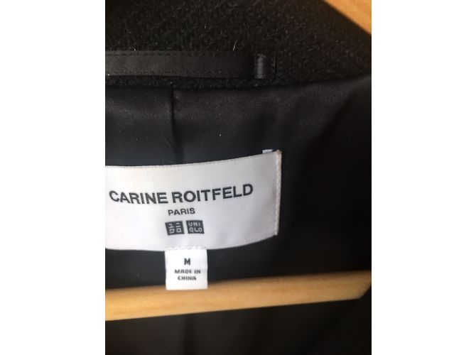 Autre Marque Schwarze Jacke aus dicker Wolle - Ansicht 3