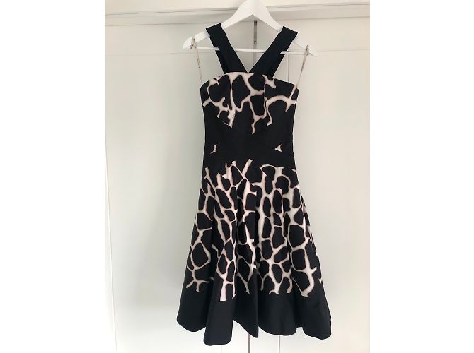 Sommerkleid Karen Millen Schwarz Weiß Beige - Ansicht 2