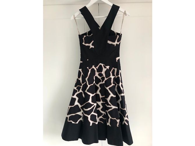 Sommerkleid Karen Millen Schwarz Weiß Beige - Ansicht 3