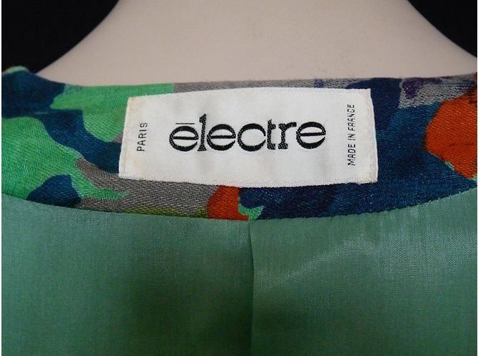 Autre Marque Giacca lunga in lino con stampa floreale verde Multicolore - vista 5