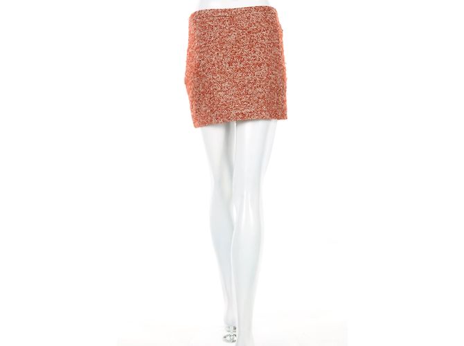 Falda naranja Joseph seda lana mohair talla S - vista 2