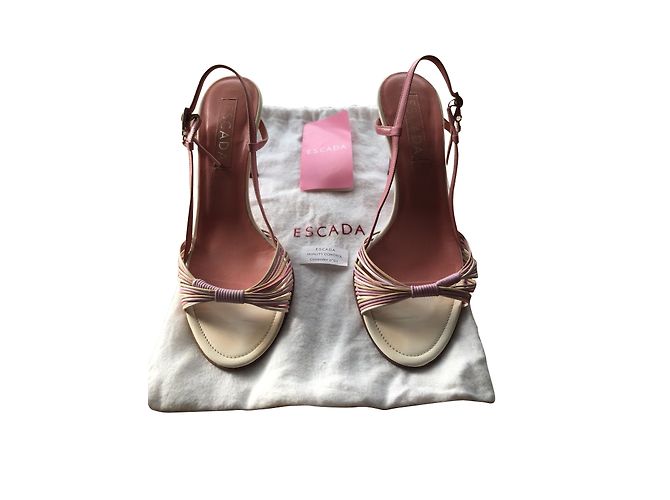 Atemberaubende Escada-Heels Mehrfarben Beige - Ansicht 2