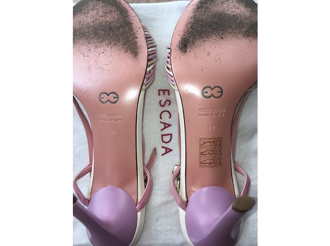 Atemberaubende Escada-Heels Mehrfarben Beige - Ansicht 6