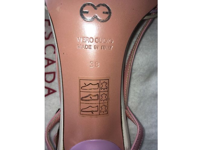Atemberaubende Escada-Heels Mehrfarben Beige - Ansicht 7