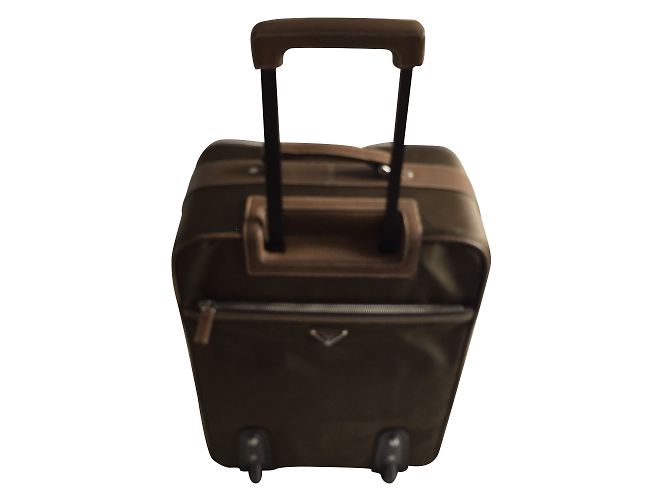 Borsa da viaggio Prada bronzo in tessuto - vista 2