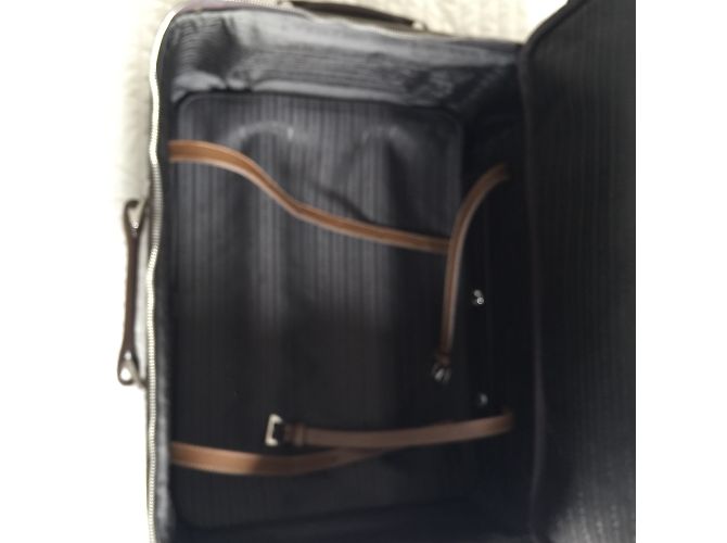 Borsa da viaggio Prada bronzo in tessuto - vista 6