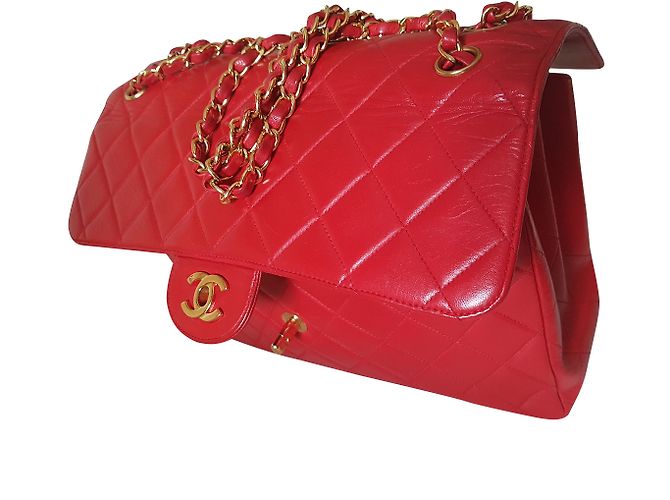 gefütterte SIDED CHANEL JUMBO TASCHE RED LIMITED EDITION Rot - Ansicht 2