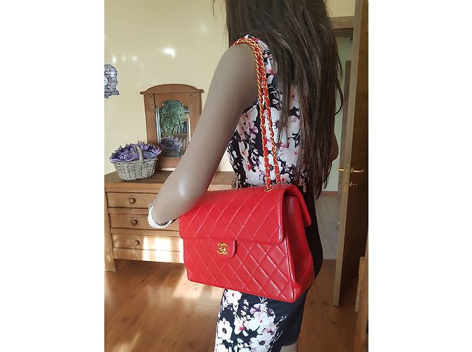 gefütterte SIDED CHANEL JUMBO TASCHE RED LIMITED EDITION Rot - Ansicht 3