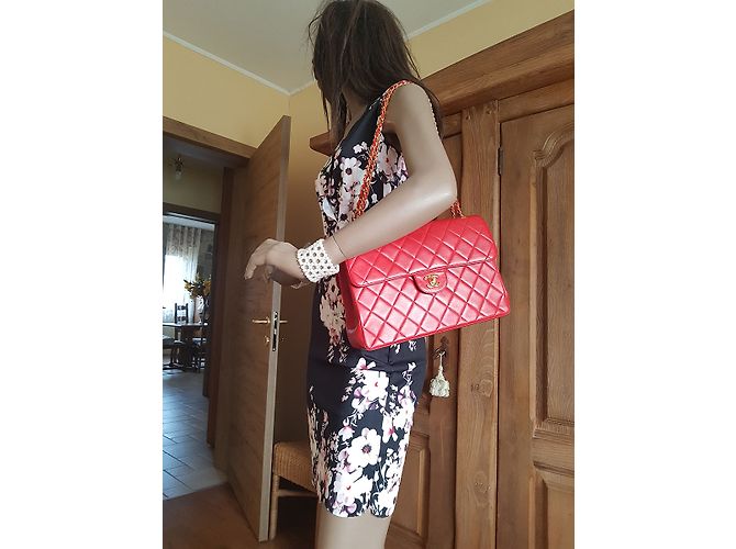gefütterte SIDED CHANEL JUMBO TASCHE RED LIMITED EDITION Rot - Ansicht 4