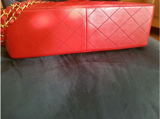 gefütterte SIDED CHANEL JUMBO TASCHE RED LIMITED EDITION Rot - Ansicht 6