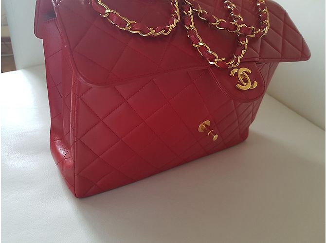 gefütterte SIDED CHANEL JUMBO TASCHE RED LIMITED EDITION Rot - Ansicht 7