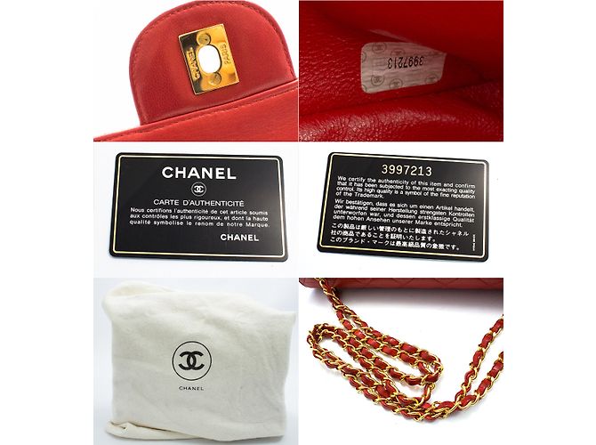 gefütterte SIDED CHANEL JUMBO TASCHE RED LIMITED EDITION Rot - Ansicht 9