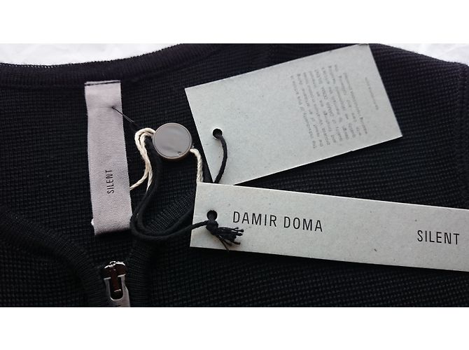 Silent Damir Doma Pullover mit Reißverschluss, Größe XS / S Schwarz - Ansicht 4