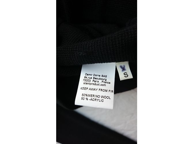 Silent Damir Doma Pullover mit Reißverschluss, Größe XS / S Schwarz - Ansicht 5