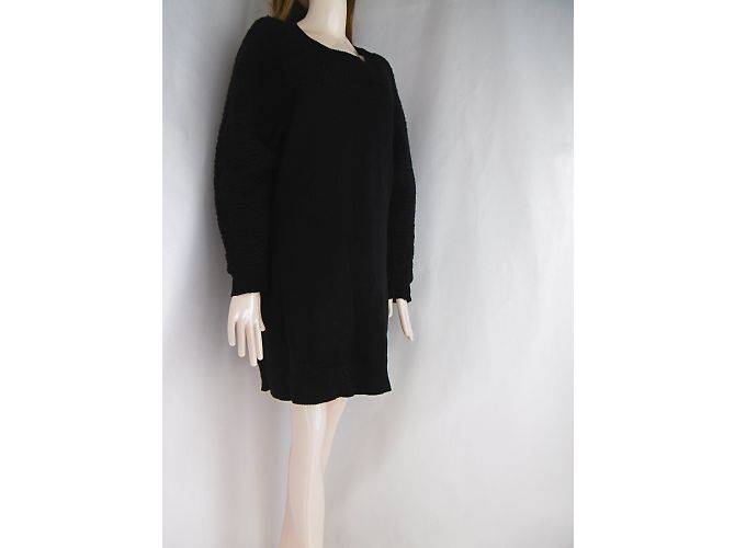 LIMI Feuer Wolle Mohair Kleid Schwarz - Ansicht 10