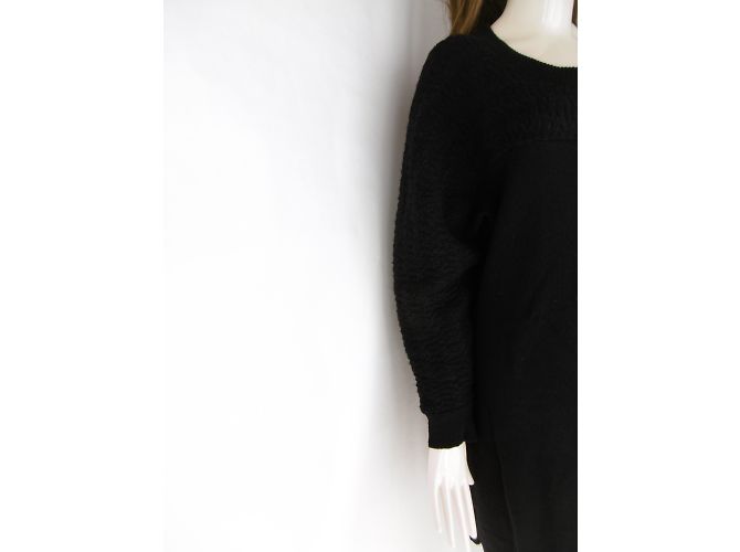 LIMI Feuer Wolle Mohair Kleid Schwarz - Ansicht 11