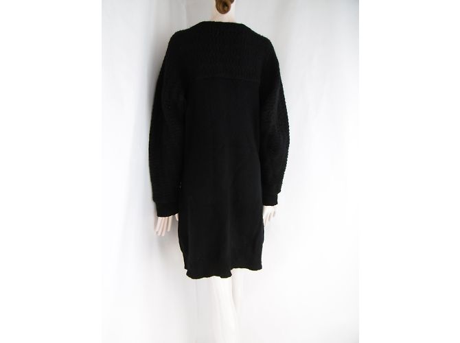 LIMI Feuer Wolle Mohair Kleid Schwarz - Ansicht 12