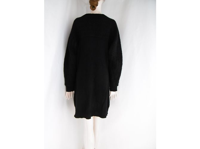 LIMI Feuer Wolle Mohair Kleid Schwarz - Ansicht 13