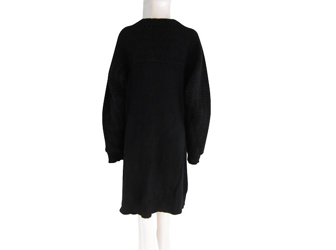 LIMI Feuer Wolle Mohair Kleid Schwarz - Ansicht 2