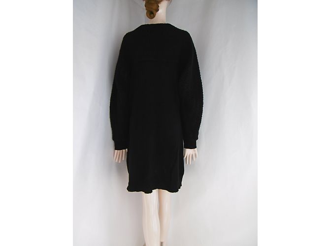 LIMI Feuer Wolle Mohair Kleid Schwarz - Ansicht 3