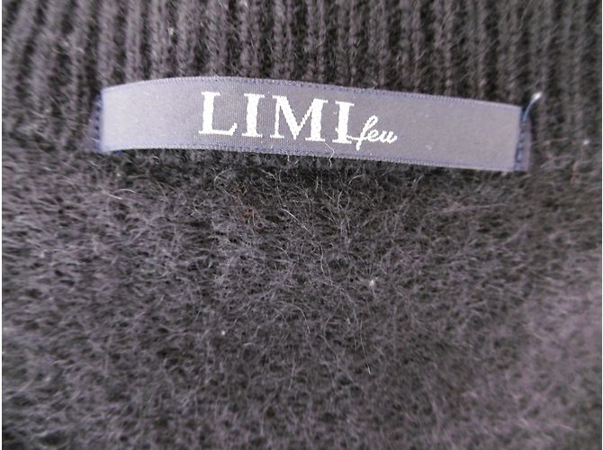 LIMI Feuer Wolle Mohair Kleid Schwarz - Ansicht 4
