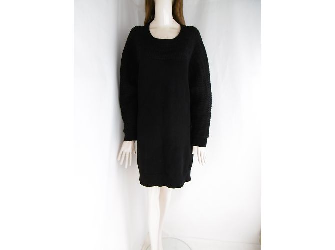 LIMI Feuer Wolle Mohair Kleid Schwarz - Ansicht 5