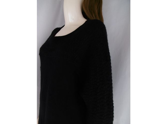 LIMI Feuer Wolle Mohair Kleid Schwarz - Ansicht 6