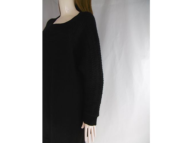 LIMI Feuer Wolle Mohair Kleid Schwarz - Ansicht 9