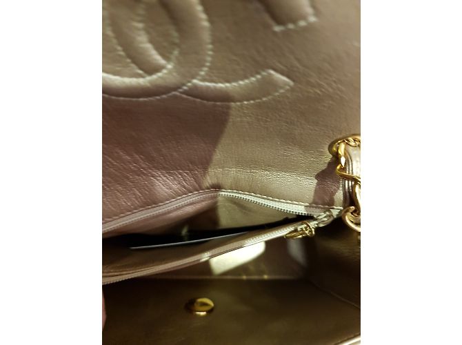 Timeless Chanel in pelle dorata senza tempo D'oro - vista 17