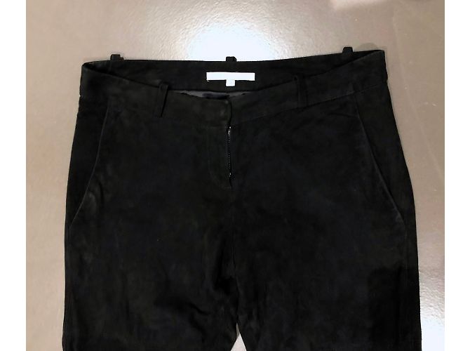 Schwarze Wildlederhose MAJE Größe 34 - Ansicht 4