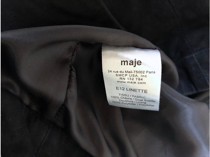 Schwarze Wildlederhose MAJE Größe 34 - Ansicht 6