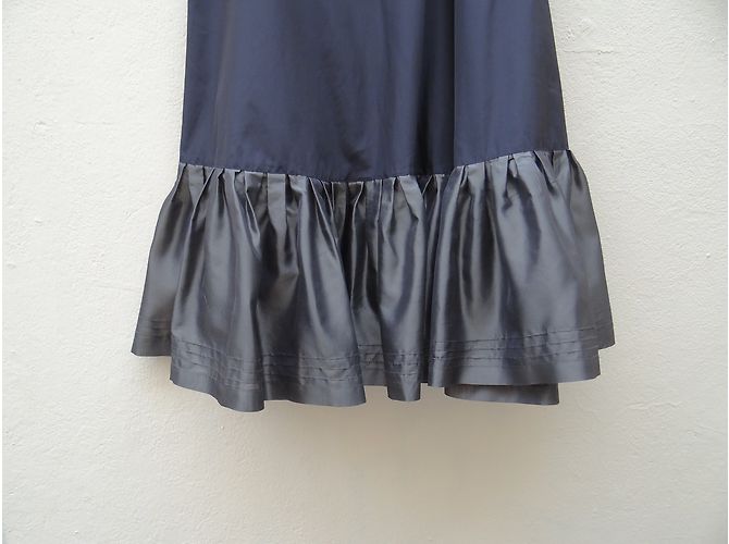 Falda Hugo Boss Gris Plata Seda y Algodón Talla 36 - vista 2