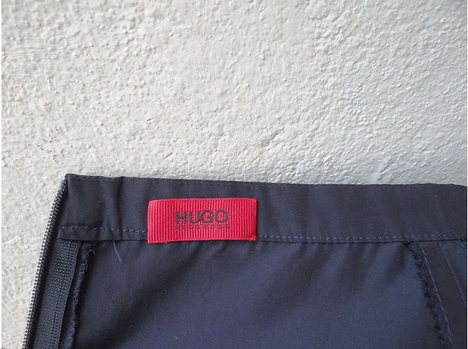 Falda Hugo Boss Gris Plata Seda y Algodón Talla 36 - vista 5