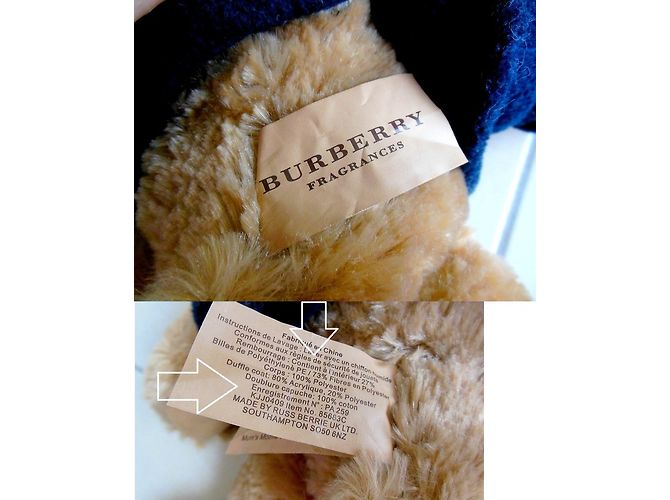 Teddy Bear Burberry Caban Tartan Trench Check Beige - vista 4