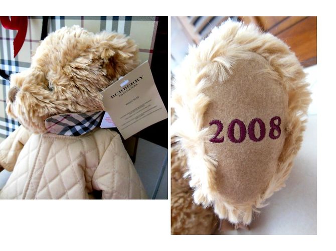 Orsetto Teddy Bear Burberry Caban Tartan Check Beige - vista 2
