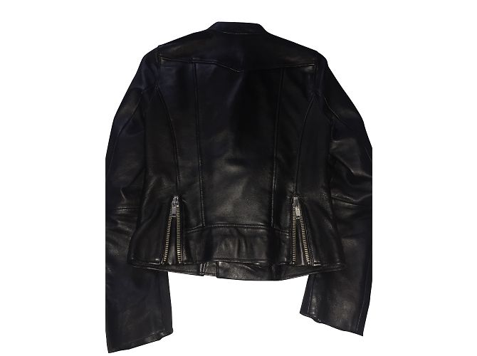 Maje Lederjacke in Schwarz Größe 38 - Ansicht 2